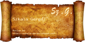 Szkala Gergő névjegykártya